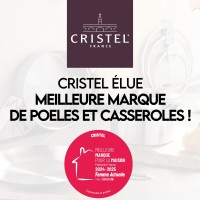 🎉 @cristelfrance élue meilleure marque de poêles et casseroles par les utilisateurs français, dans le cadre d’une enquête réalisée par l’institut d’études Statita à l’initiative du magazine @femme_actuelle