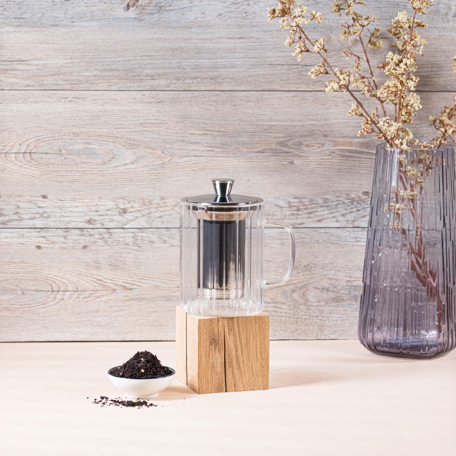Breakfast - théière striée en verre avec filtre dévissable Verre transparent 5