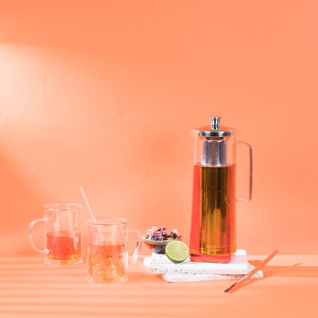 Long Island - théière en verre allongée avec filtre dévissable Verre transparent 5