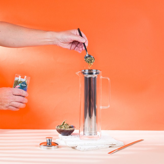 Long Island - théière en verre allongée avec filtre dévissable Verre transparent 2