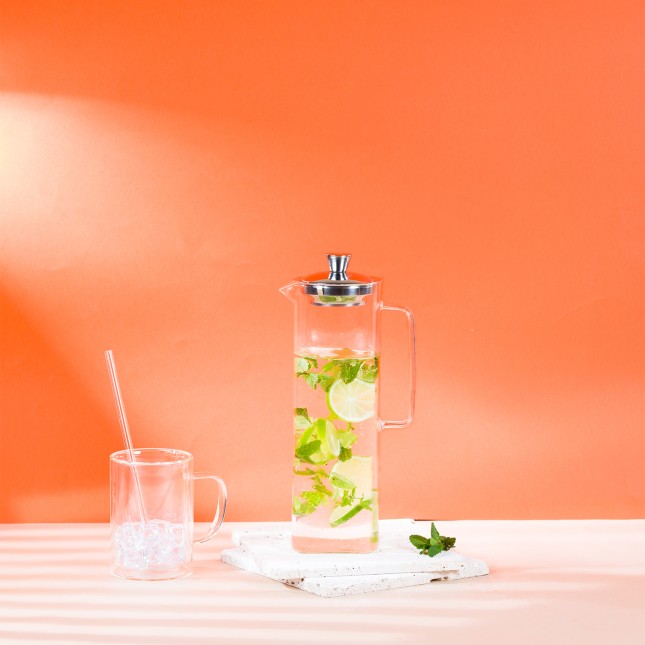 Long Island - théière en verre allongée avec filtre dévissable Verre transparent 4