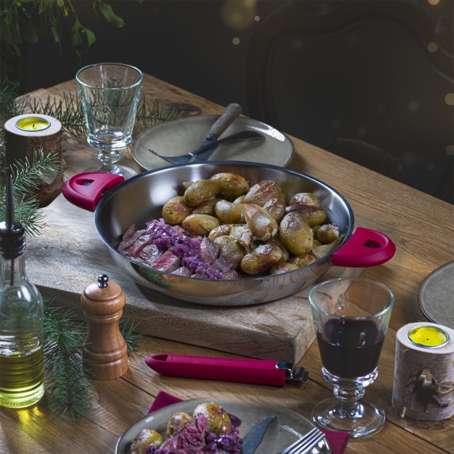 Poêle haute en inox amovible 5