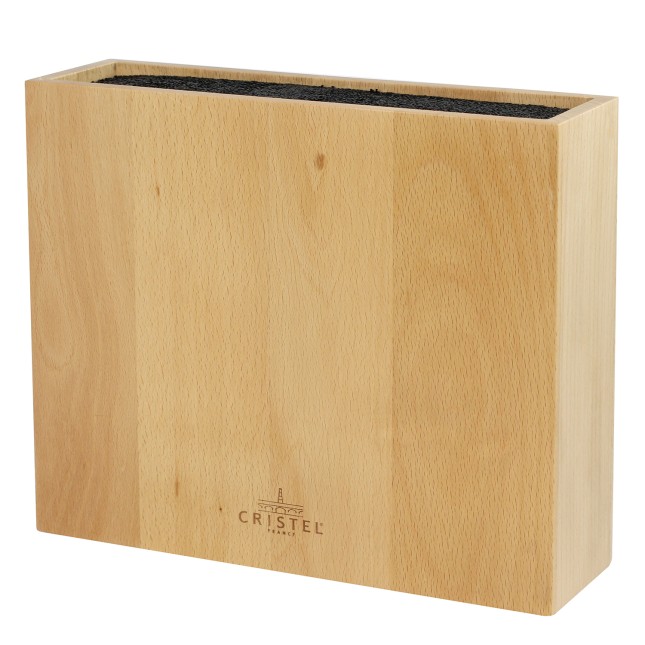 Rectangular beech wood knife block 2