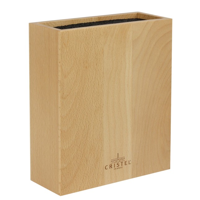 Rectangular beech wood knife block 3
