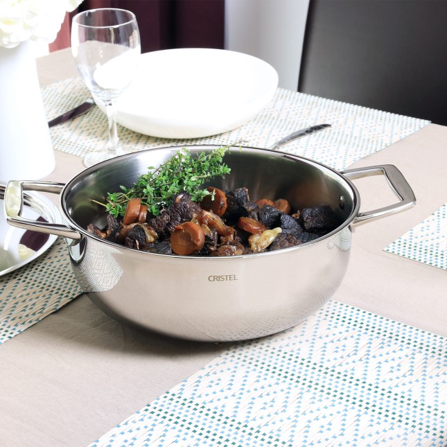 Faitout inox et couvercle en verre 5