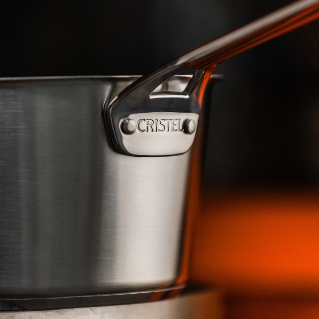 Brushed-finish stainless saucepan 5