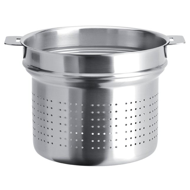 Removable brushed stainless steel pasta cooker