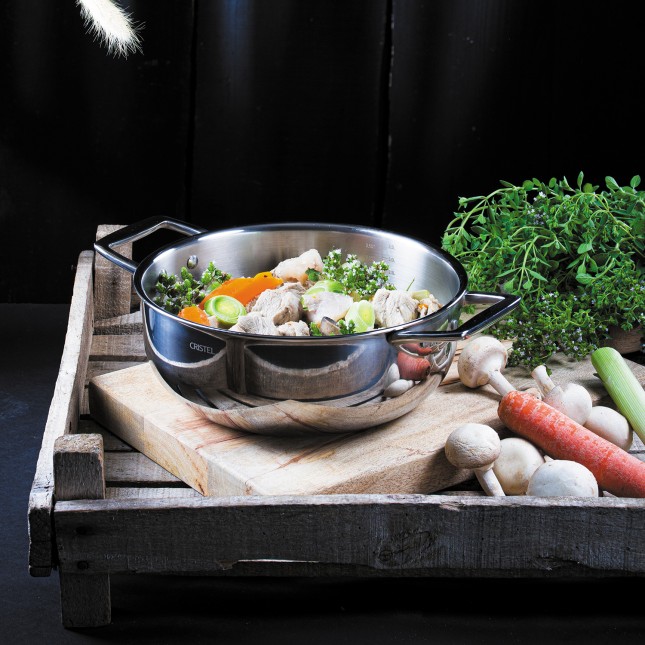 Faitout inox et couvercle en verre 4