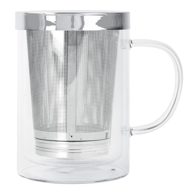 Verbena - double-walled glass mug with unscrewable filter