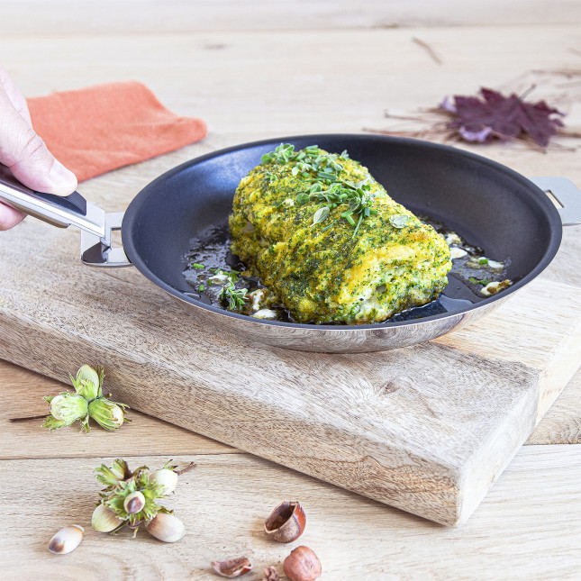 Edelstahlpfanne mit Antihaftbeschichtung & abnehmbarer Griff 7