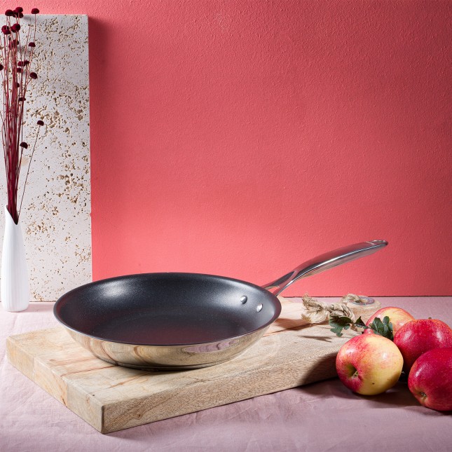 Edelstahlpfanne mit Antihaftbeschichtung Exceliss+ 3