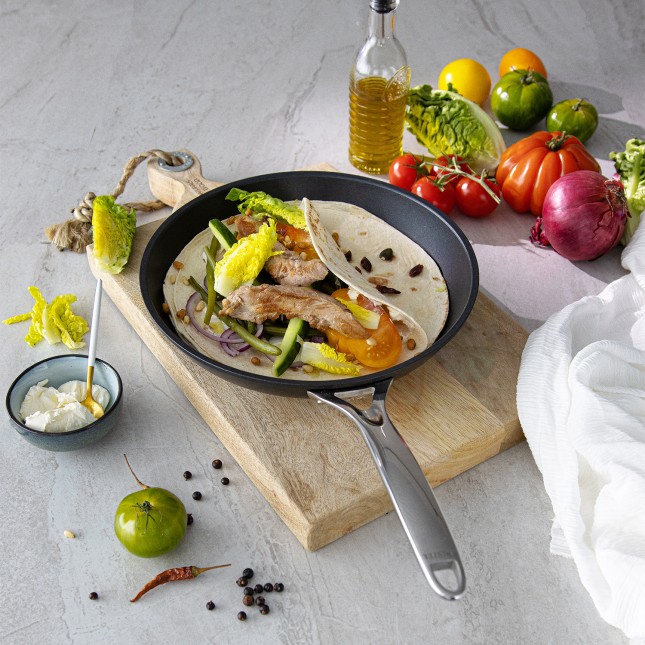 Edelstahlpfanne mit Antihaftbeschichtung Exceliss+ 4