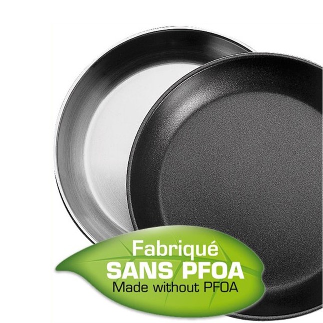 Sauteuse antiadhésive en inox brossé amovible 3