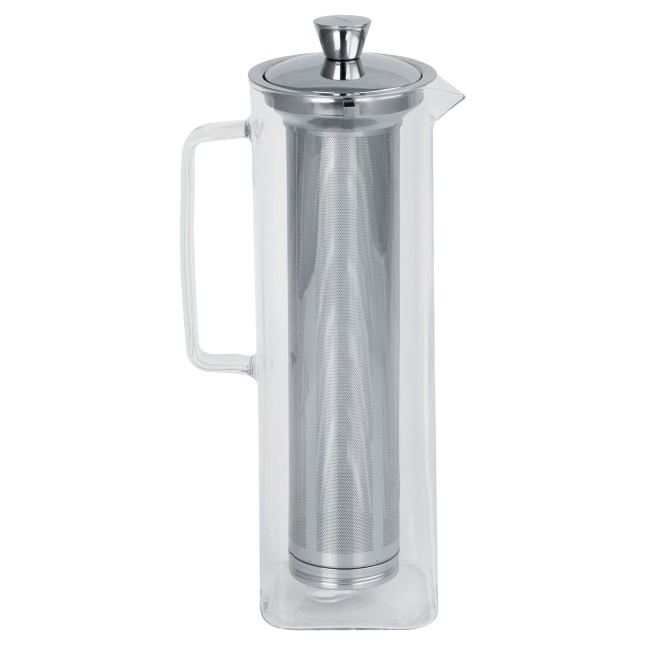Long Island - théière en verre allongée avec filtre dévissable Verre transparent