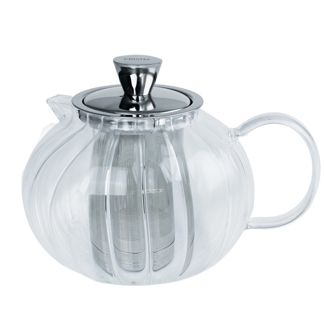Gyokuro - round glass teapot with unscrewable filter