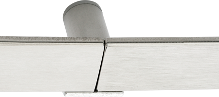 Kit barre de crédence complet fer gris l.53.5 mm x H.215 mm