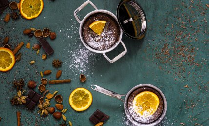 Fondant au chocolat orange confite