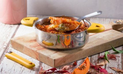 Gratin de butternut et poireaux