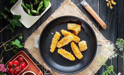 Nuggets de saumon aux pétales de maïs